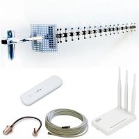 3G/ 4G направленная антенна Яги ANT-21F + кабель 10 м + пигтейл TS9-F + USB модем ZTE 79U + Wi-Fi роутер Netis 5230 Луганск
