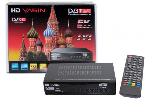 Ресивер (приставка) DVB- T2 HD YASIN 5K , MPEG-2/MPEG-4, HDMI, USB,WI-FI