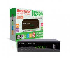 WORLD VISION T624 D4 Ресивер приставка DVB-T/T2 и DVB-C