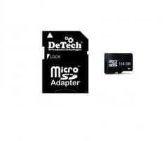 Карта памяти DeTech MC-128GB+adapter class10