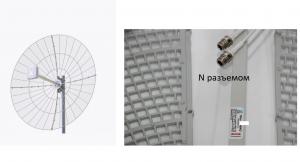 Параболическая 3G/4G антенна Vika-1.1-800/2700F MIMO 2x2